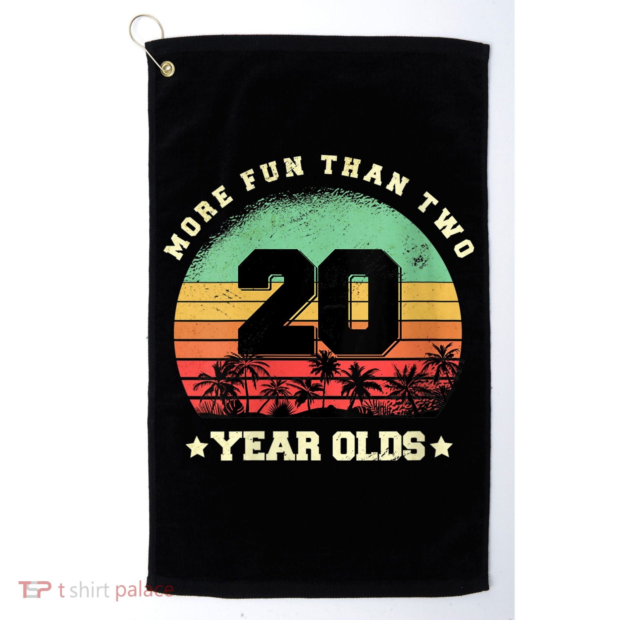 Wom.e.ns More Fun Than Two Twenty Year Olds 40th Birthday V-Neck Golf Towel
