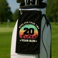 Wom.e.ns More Fun Than Two Twenty Year Olds 40th Birthday V-Neck Golf Towel thumb 2