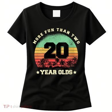 Wom.e.ns More Fun Than Two Twenty Year Olds 40th Birthday V-Neck Women's T-Shirt