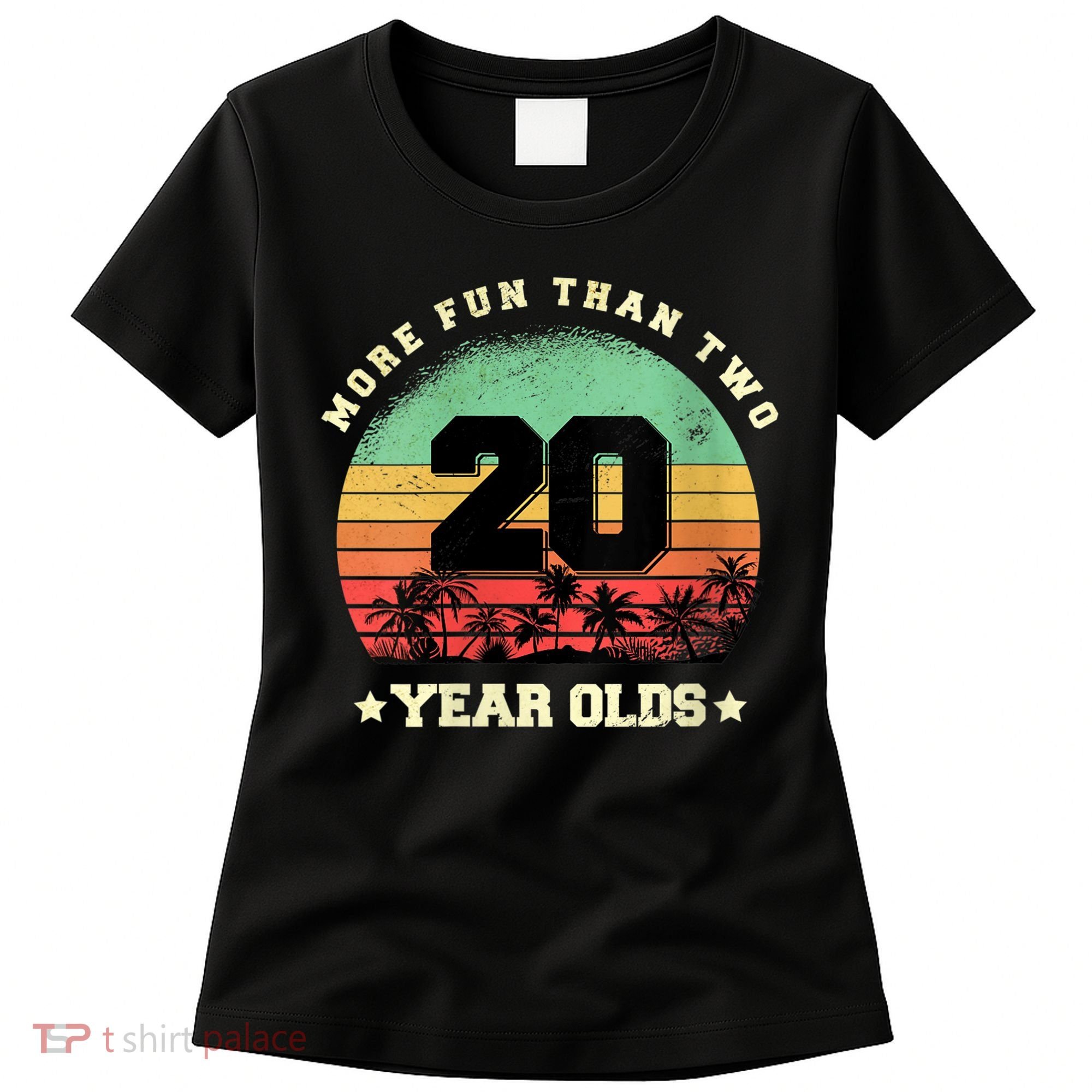 Wom.e.ns More Fun Than Two Twenty Year Olds 40th Birthday V-Neck Women's T-Shirt