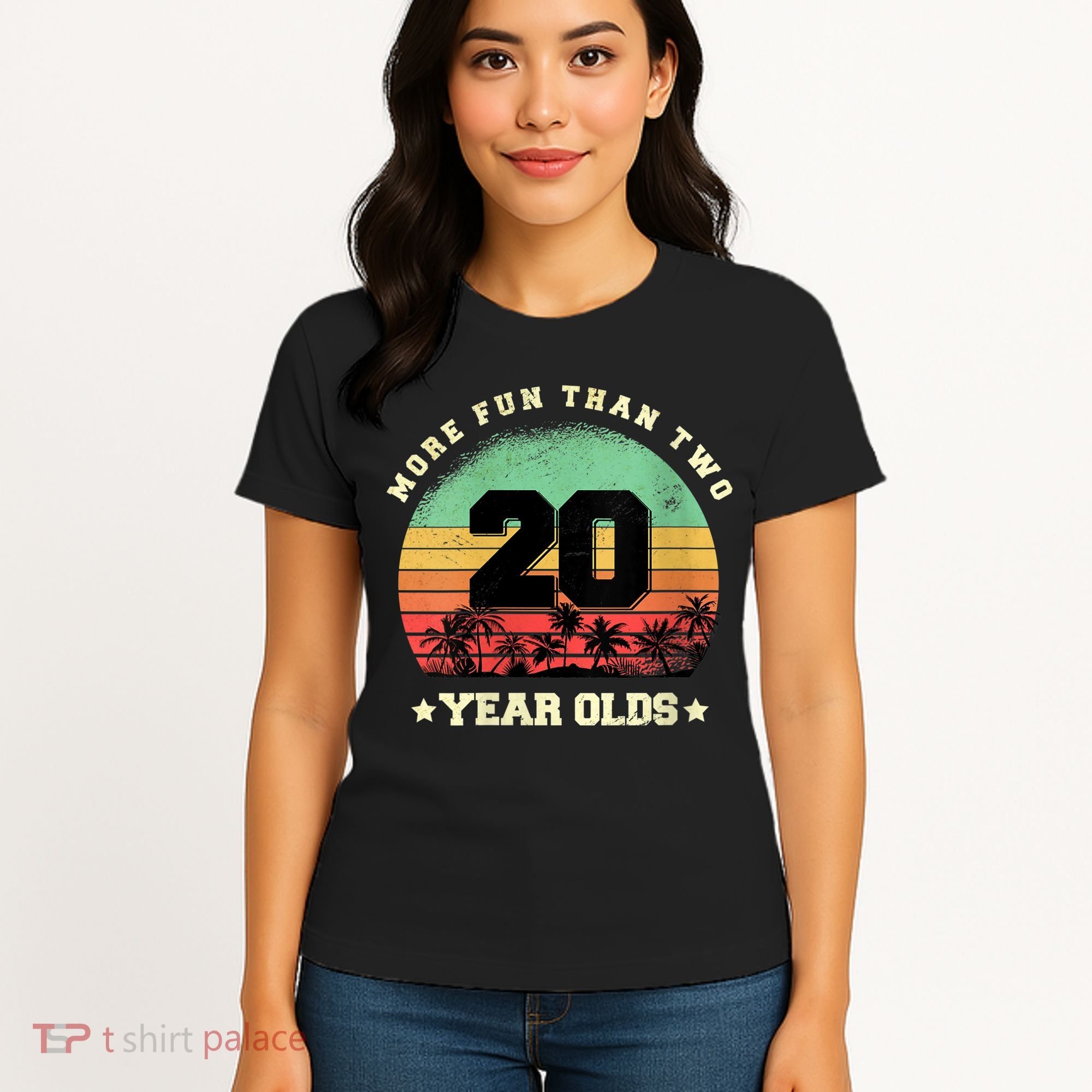 Wom.e.ns More Fun Than Two Twenty Year Olds 40th Birthday V-Neck Women's T-Shirt