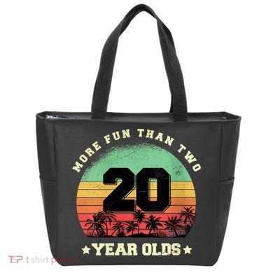 Wom.e.ns More Fun Than Two Twenty Year Olds 40th Birthday V-Neck Tote Bag