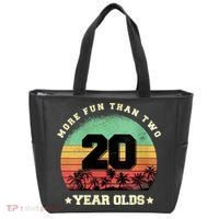 Wom.e.ns More Fun Than Two Twenty Year Olds 40th Birthday V-Neck Tote Bag thumb 0