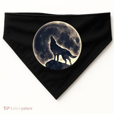 Wolf Moon Fantasy Wild Dog Wolves USA-Made Doggie Bandana