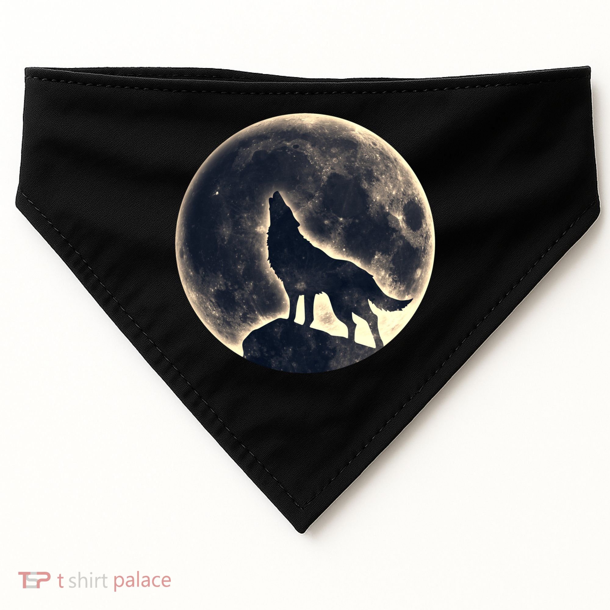 Wolf Moon Fantasy Wild Dog Wolves USA-Made Doggie Bandana