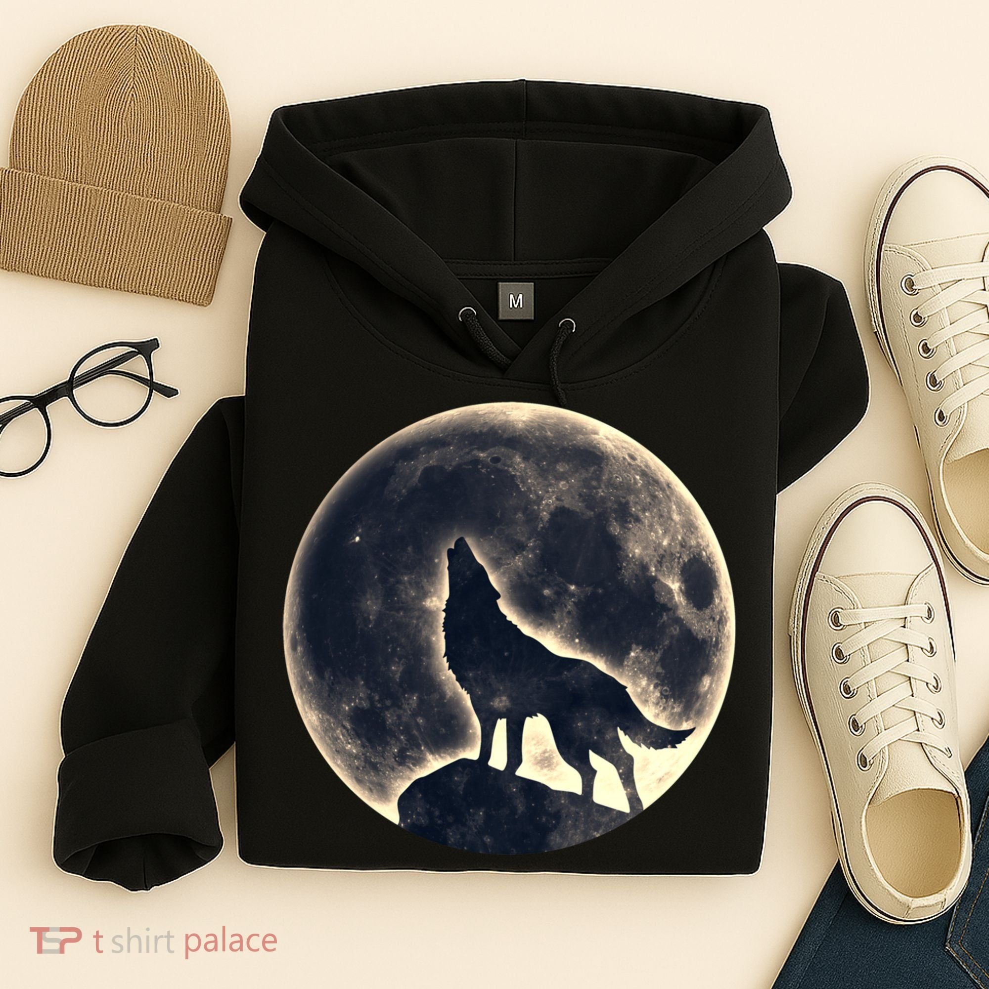 Wolf Moon Fantasy Wild Dog Wolves Hoodie