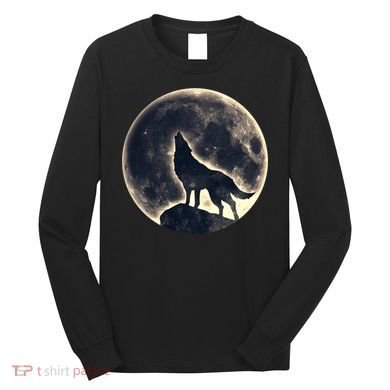 Wolf Moon Fantasy Wild Dog Wolves Long Sleeve Shirt