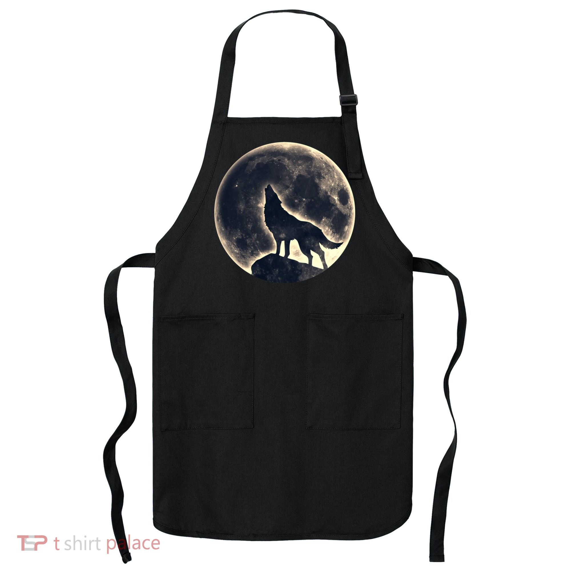 Wolf Moon Fantasy Wild Dog Wolves Apron