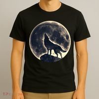 Wolf Moon Fantasy Wild Dog Wolves T-Shirt thumb 3