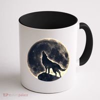 Wolf Moon Fantasy Wild Dog Wolves Coffee Mug thumb 1