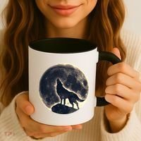 Wolf Moon Fantasy Wild Dog Wolves Coffee Mug thumb 3