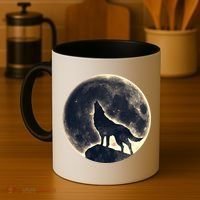 Wolf Moon Fantasy Wild Dog Wolves Coffee Mug thumb 4