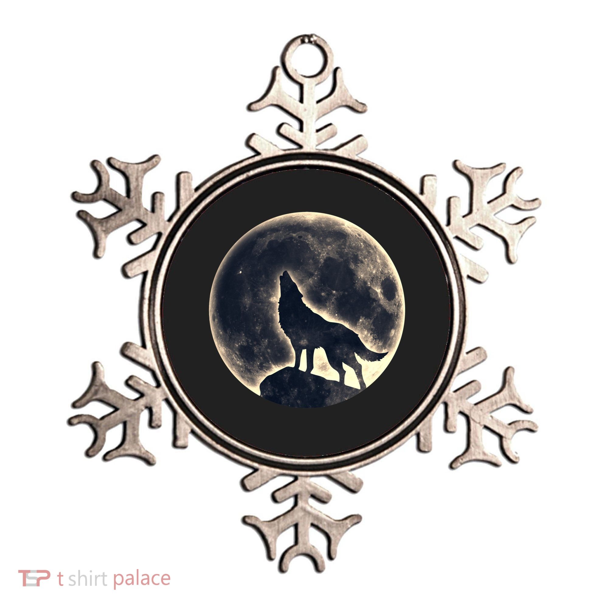 Wolf Moon Fantasy Wild Dog Wolves Ornament