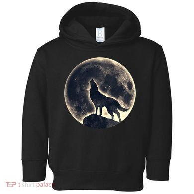 Wolf Moon Fantasy Wild Dog Wolves Toddler Hoodie