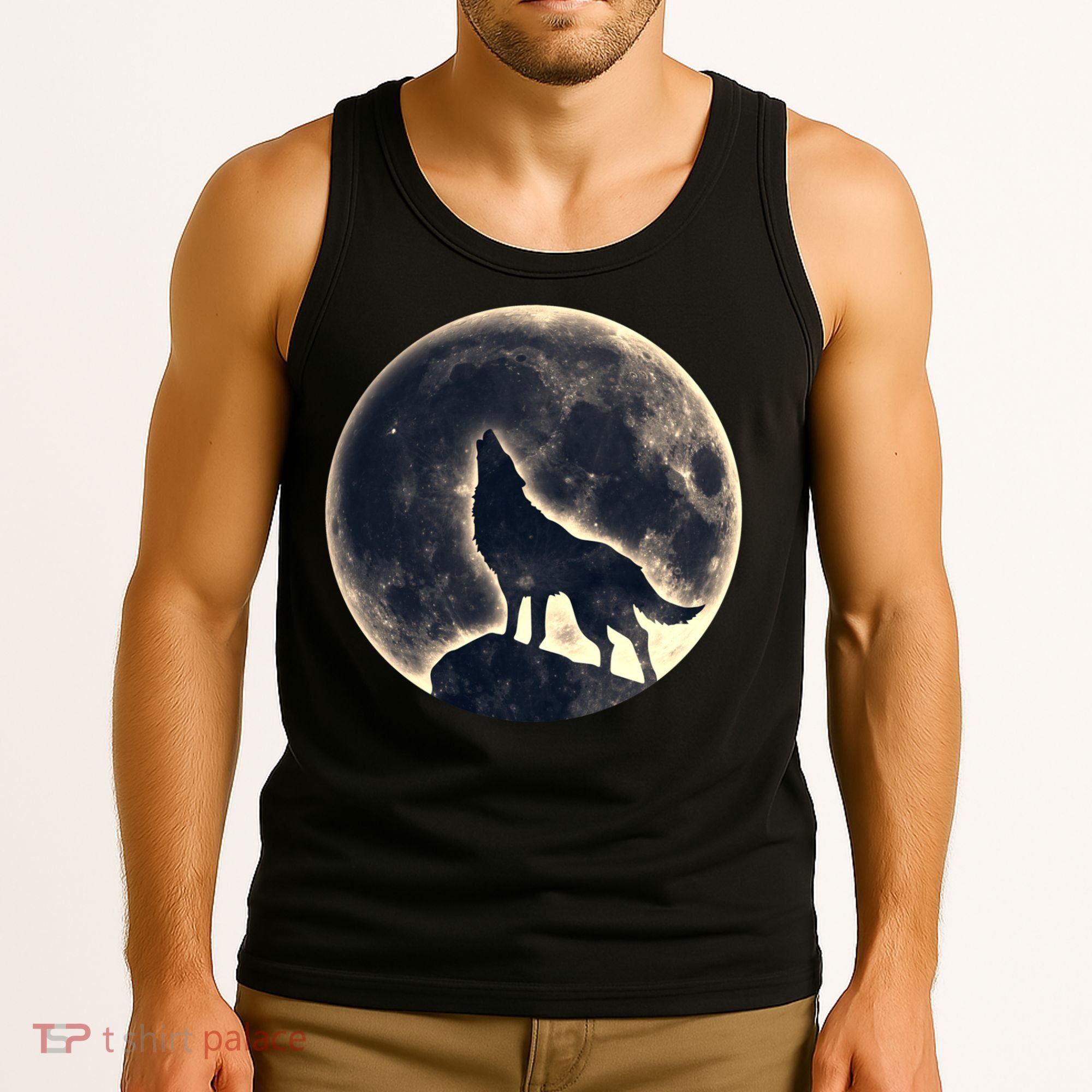 Wolf Moon Fantasy Wild Dog Wolves Tank Top