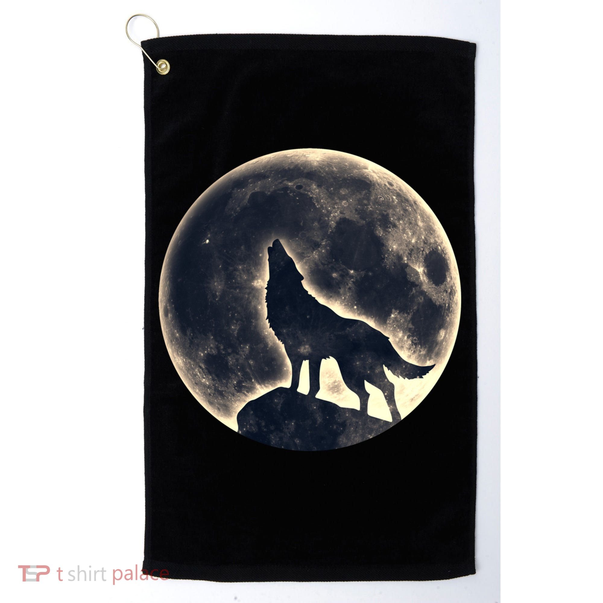 Wolf Moon Fantasy Wild Dog Wolves Golf Towel