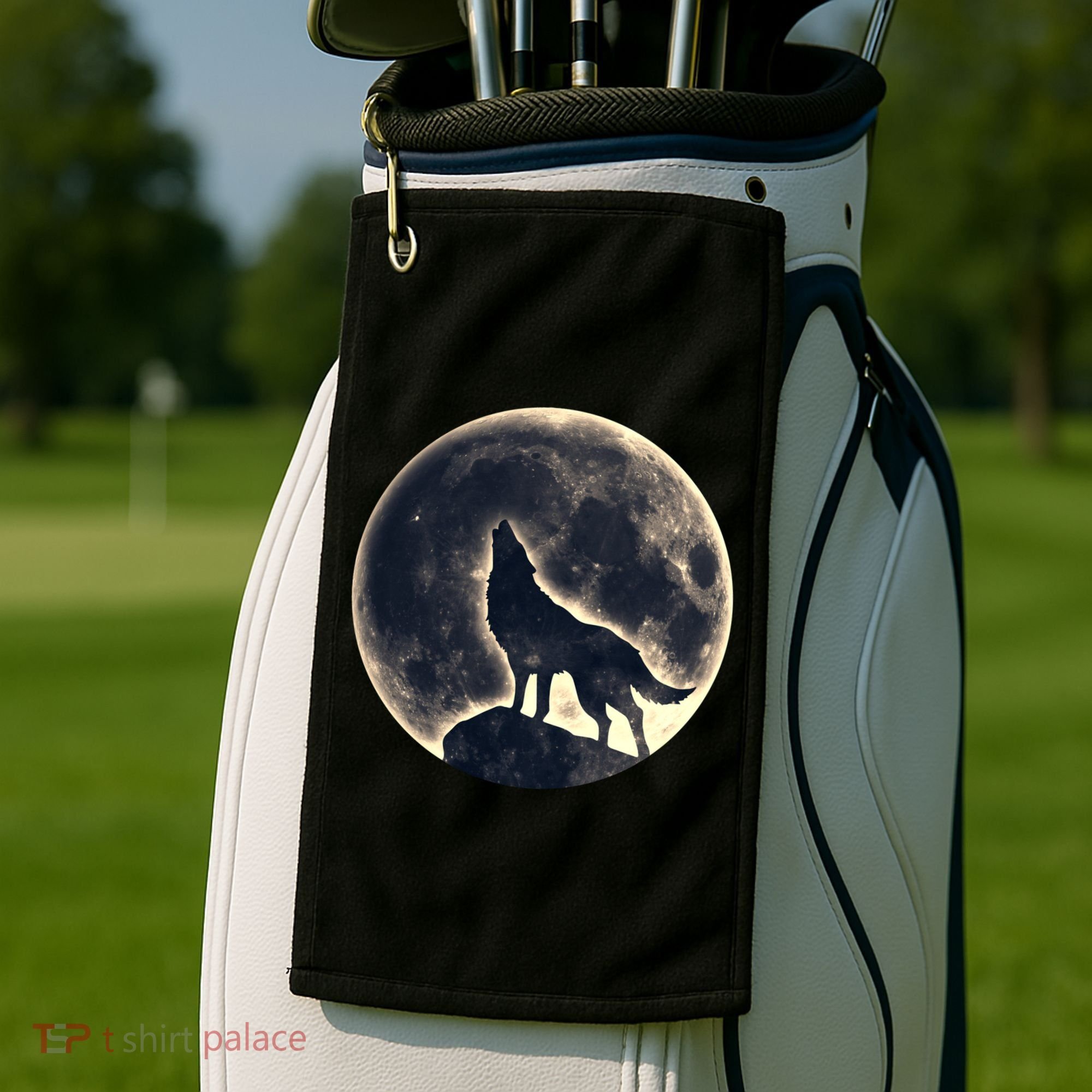 Wolf Moon Fantasy Wild Dog Wolves Golf Towel