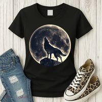 Wolf Moon Fantasy Wild Dog Wolves Women's T-Shirt thumb 3