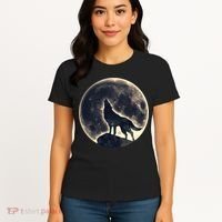 Wolf Moon Fantasy Wild Dog Wolves Women's T-Shirt thumb 4