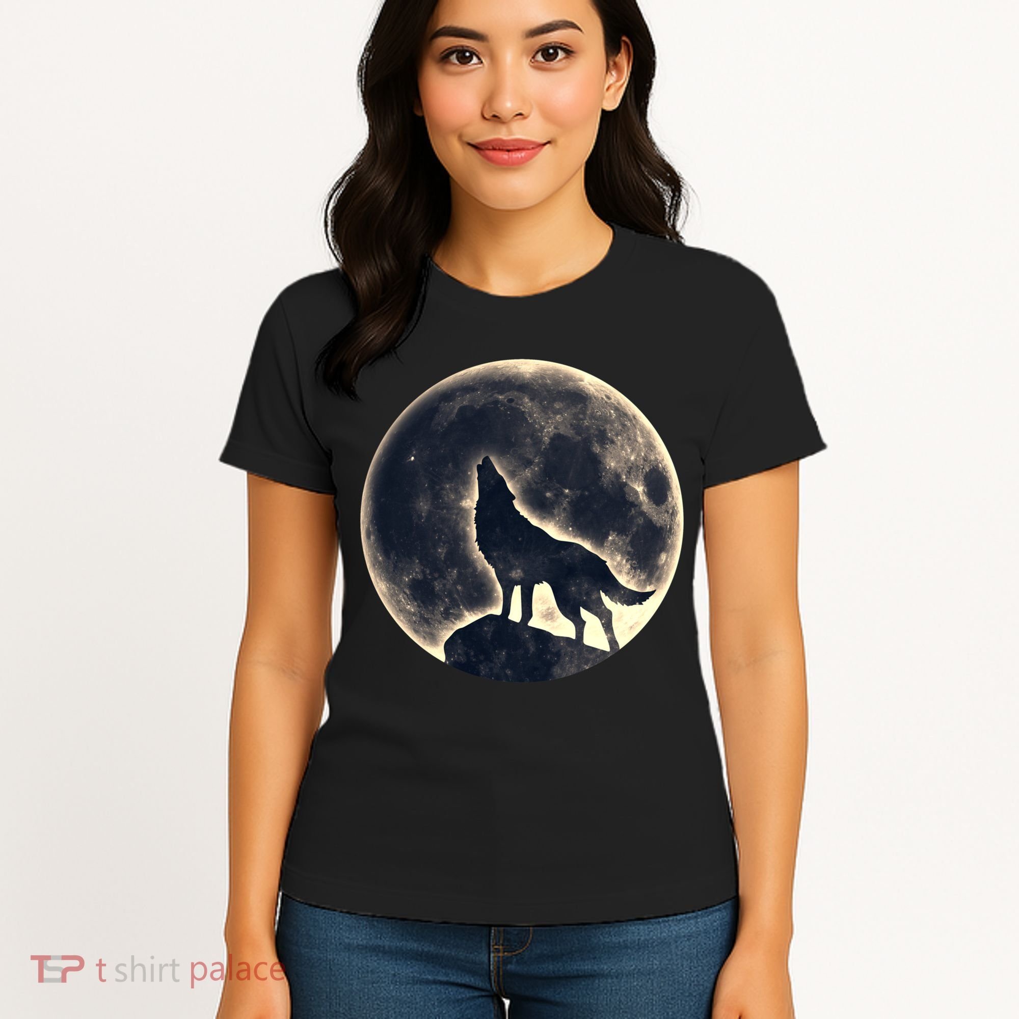 Wolf Moon Fantasy Wild Dog Wolves Women's T-Shirt