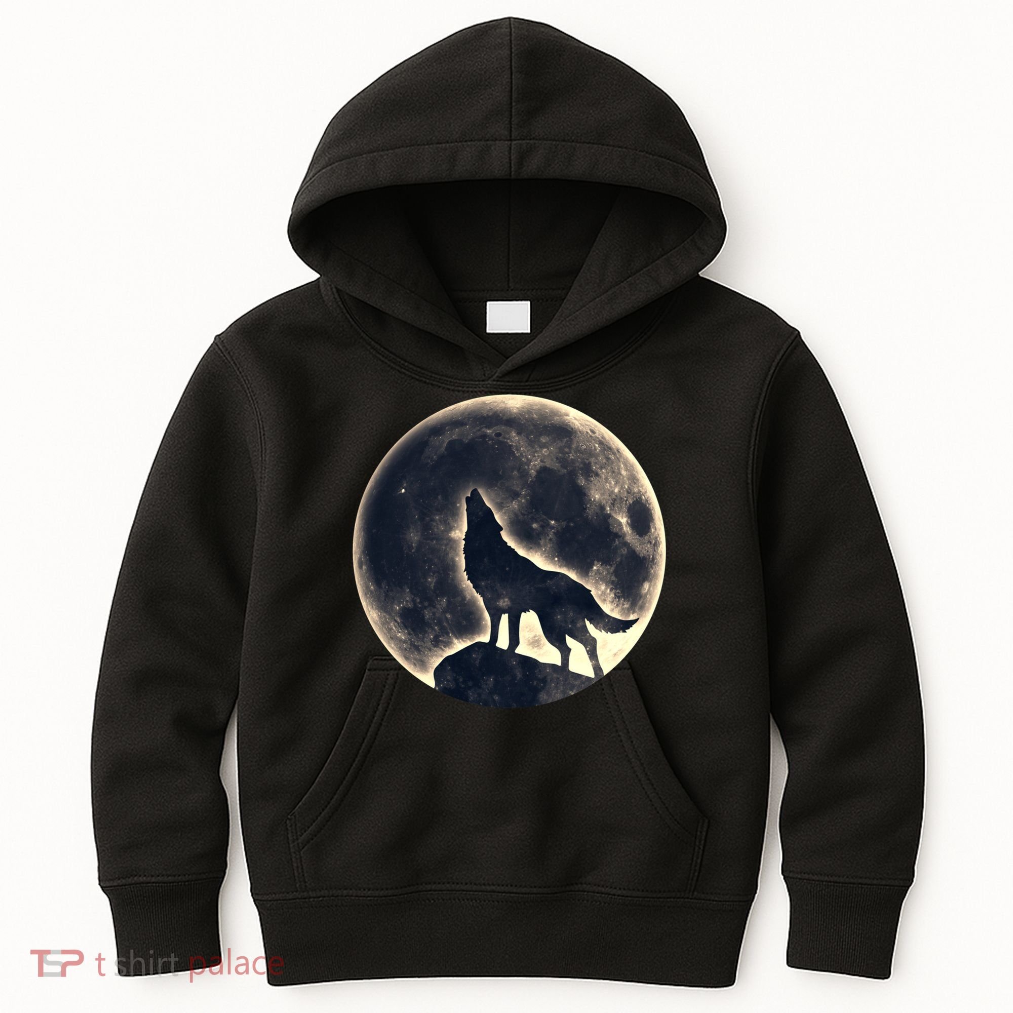 Wolf Moon Fantasy Wild Dog Wolves Kids Hoodie