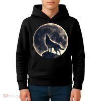 Wolf Moon Fantasy Wild Dog Wolves Kids Hoodie thumb 4