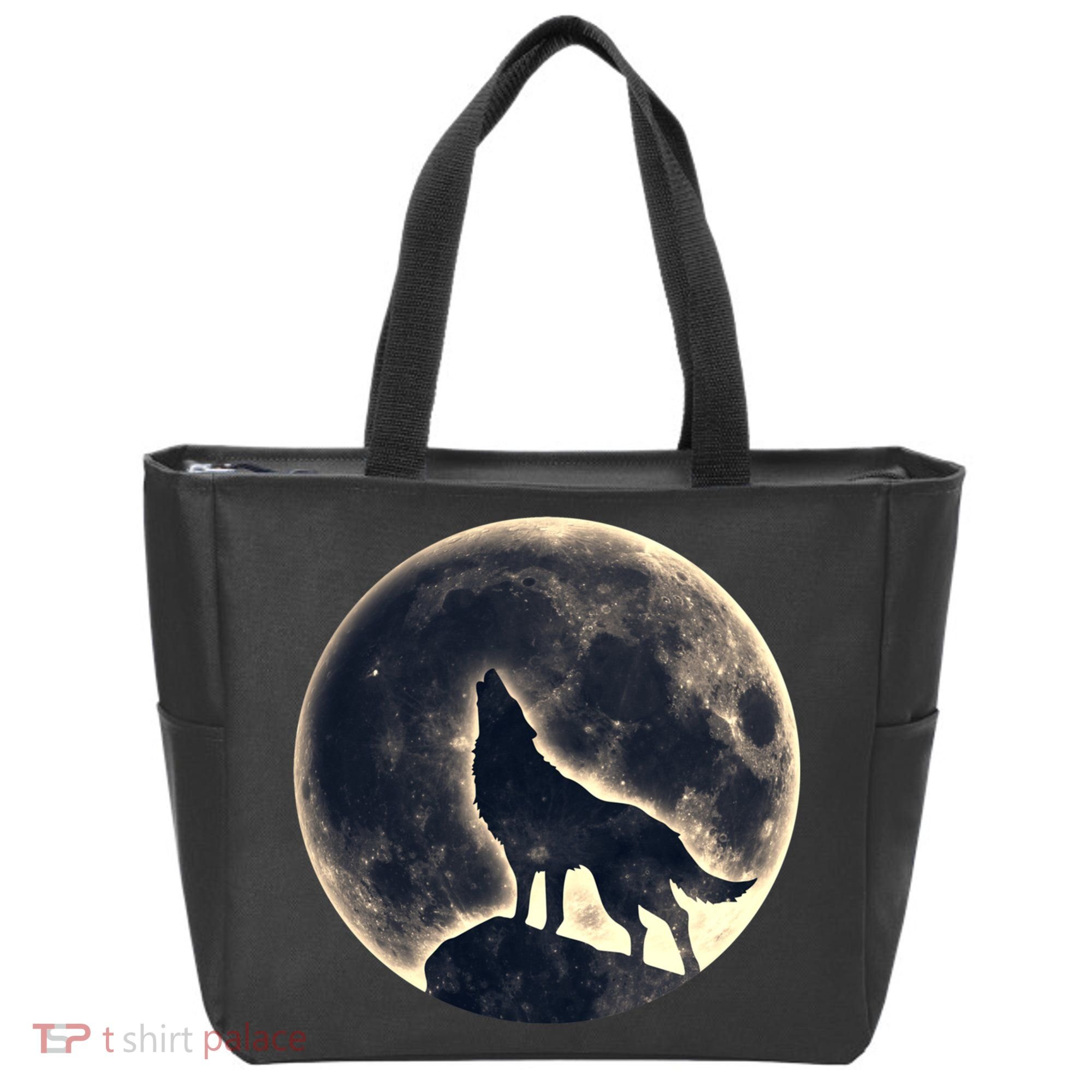 Wolf Moon Fantasy Wild Dog Wolves Tote Bag