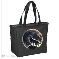 Wolf Moon Fantasy Wild Dog Wolves Tote Bag thumb 2