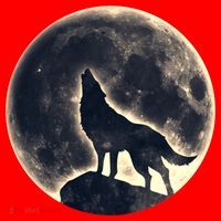 Wolf Moon Fantasy Wild Dog Wolves Santa Hat thumb 1