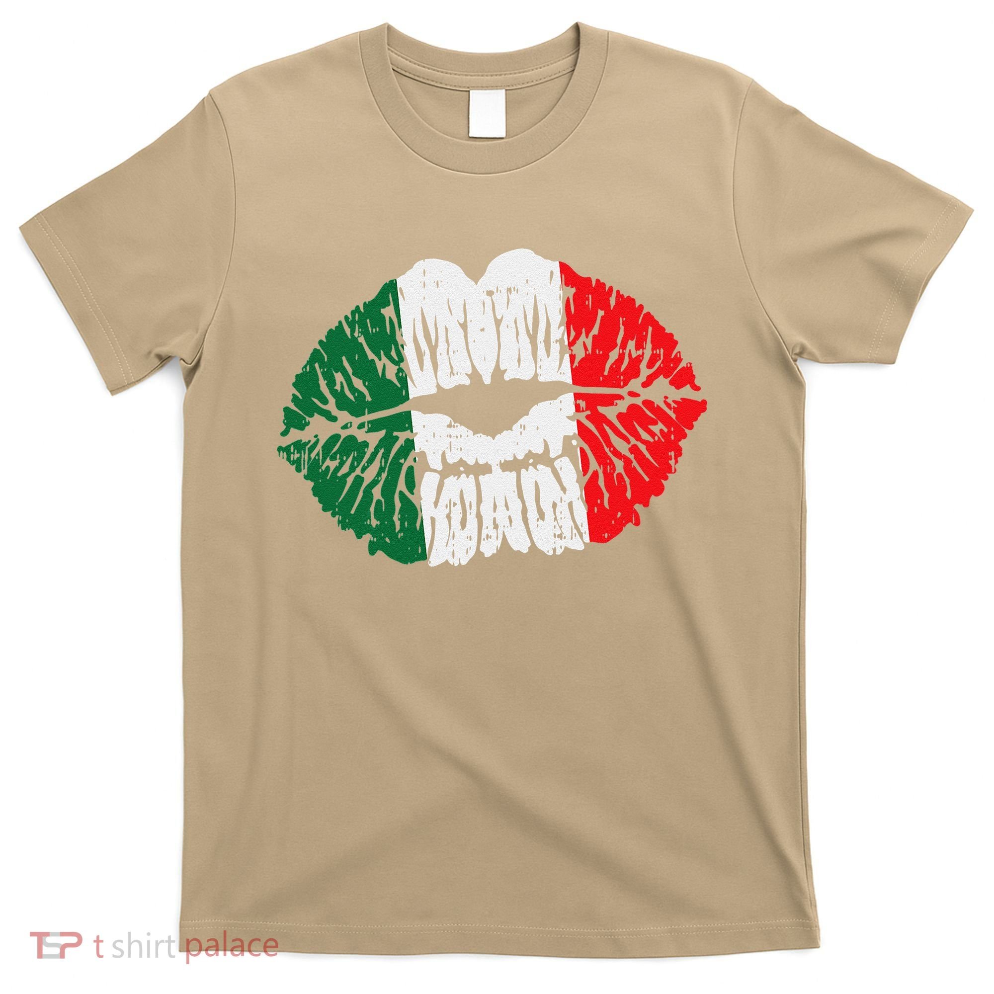 Womens Mexican Flag Lips Kiss Cinco De Mayo Patriotic Women T-Shirt