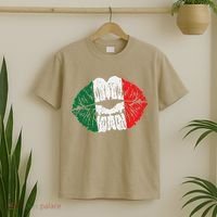 Womens Mexican Flag Lips Kiss Cinco De Mayo Patriotic Women T-Shirt thumb 2