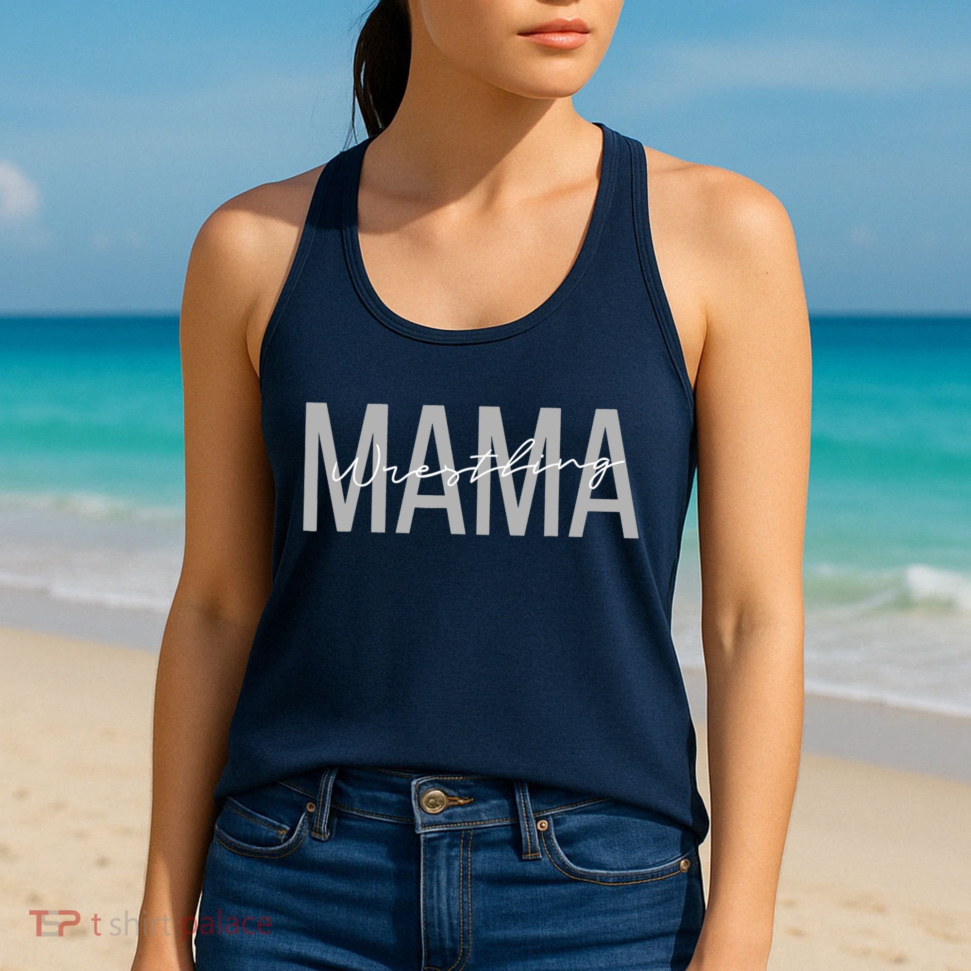 Wrestling Mom for Wo Funny Mama Wrestle Wrestler Women's Tank Top