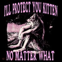 Wolf Meme Funny Ill Protect You Kitten No Matter What Hoodie thumb 7