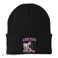 Wolf Meme Funny Ill Protect You Kitten No Matter What Beanie thumb 0