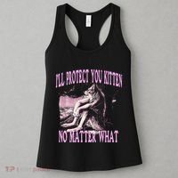 Wolf Meme Funny Ill Protect You Kitten No Matter What Women's Tank Top thumb 3