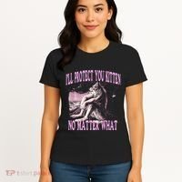 Wolf Meme Funny Ill Protect You Kitten No Matter What Women's T-Shirt thumb 4