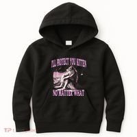 Wolf Meme Funny Ill Protect You Kitten No Matter What Kids Hoodie thumb 0