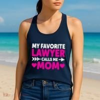 Wo My Favorite Lawyer Calls Me Mom Funny Lawyer Mom Women's Tank Top thumb 2