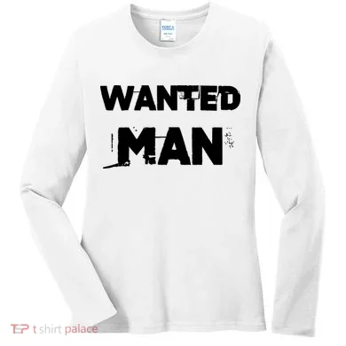 Wanted Man Funny Meme Women's Long Sleeve Shirt