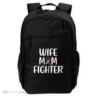 Wife Mom Fighter Thyroid Cancer Awareness Great Gift Backpack thumb 0