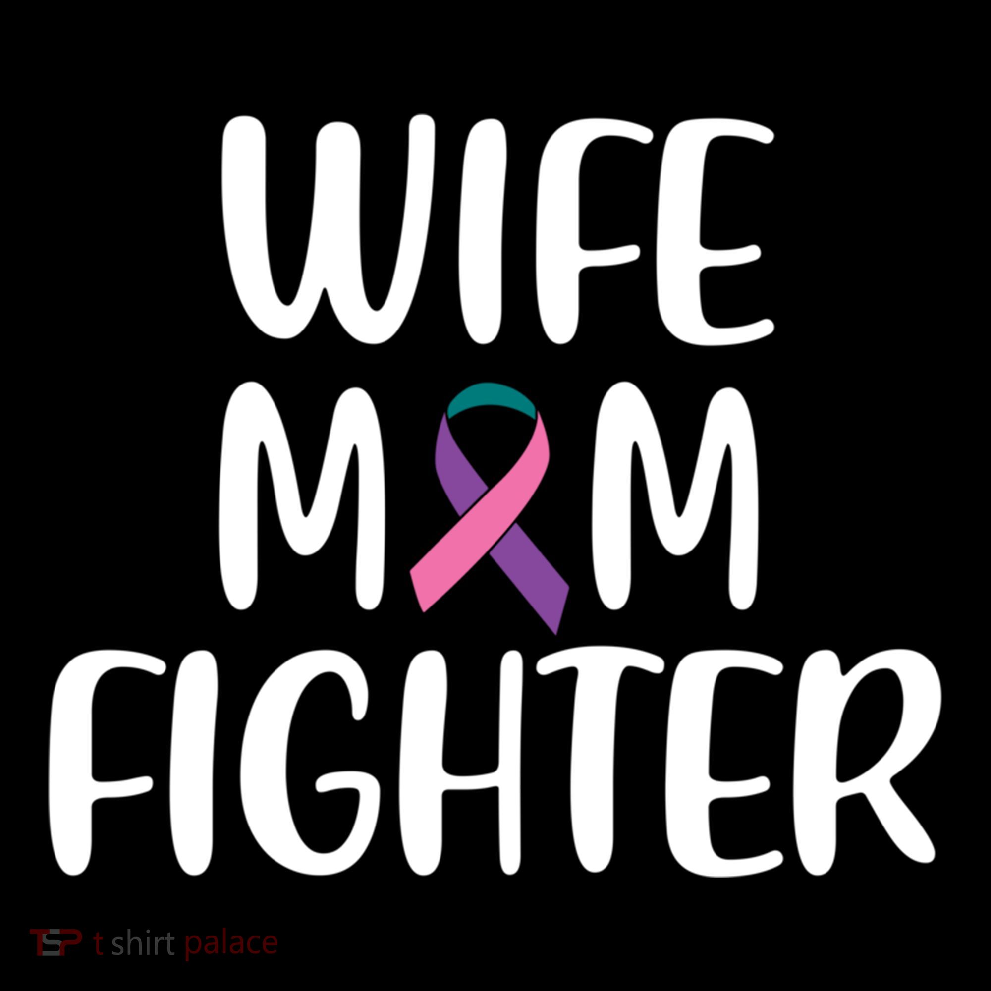 Wife Mom Fighter Thyroid Cancer Awareness Great Gift Coffee Mug