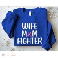 Wife Mom Fighter Thyroid Cancer Awareness Great Gift Sweatshirt thumb 2