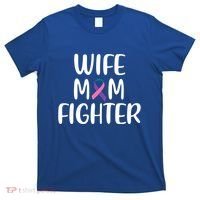 Wife Mom Fighter Thyroid Cancer Awareness Great Gift T-Shirt thumb 0