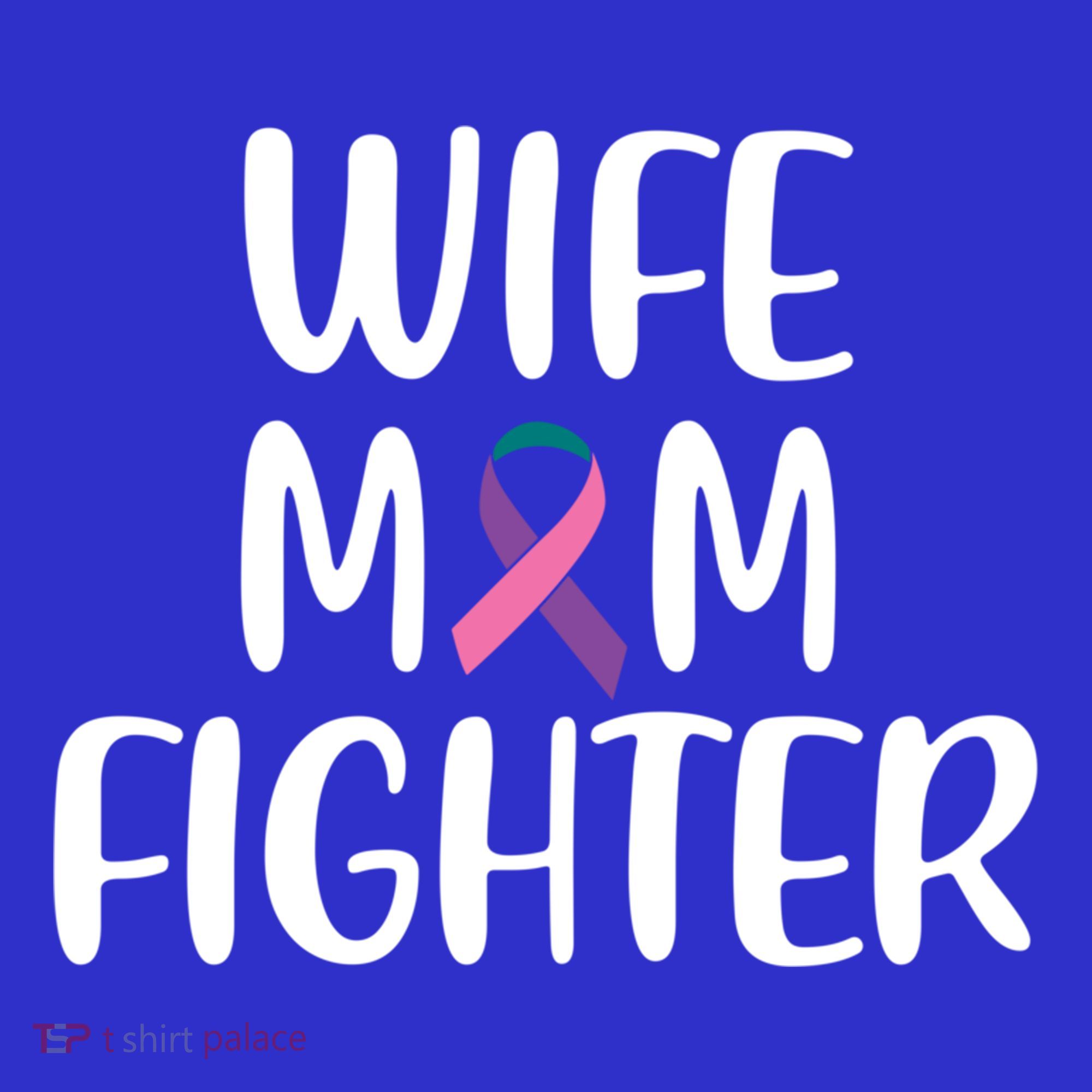 Wife Mom Fighter Thyroid Cancer Awareness Great Gift Women's Tank Top