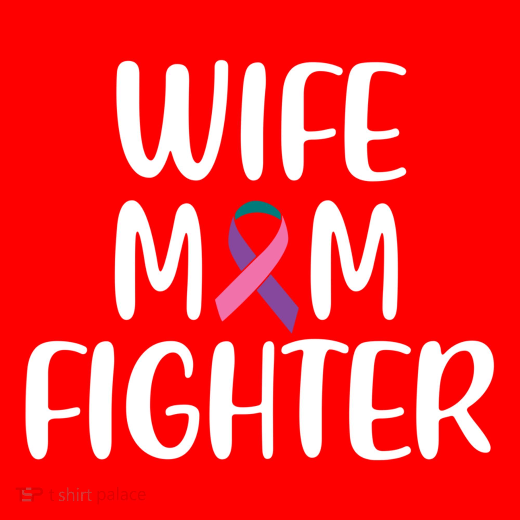 Wife Mom Fighter Thyroid Cancer Awareness Great Gift Santa Hat