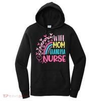 Wife Mom Grandma Nurse Mother Day Nurses Day Leopard Rainbow Women's Hoodie thumb 0
