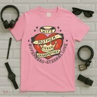 Wife Mother Grandmother Queen Heart Gift T-Shirt thumb 5