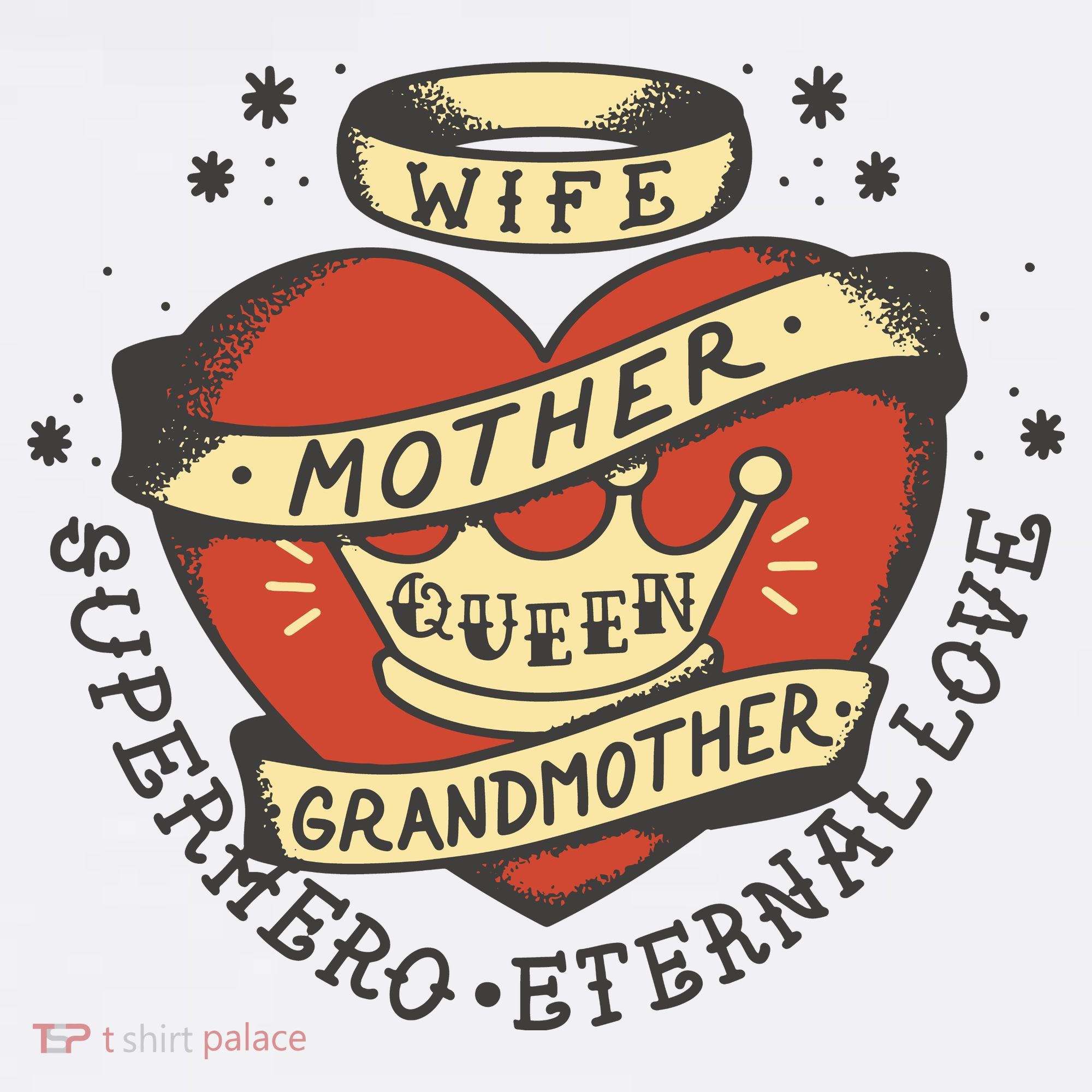 Wife Mother Grandmother Queen Heart Gift Women's Tank Top