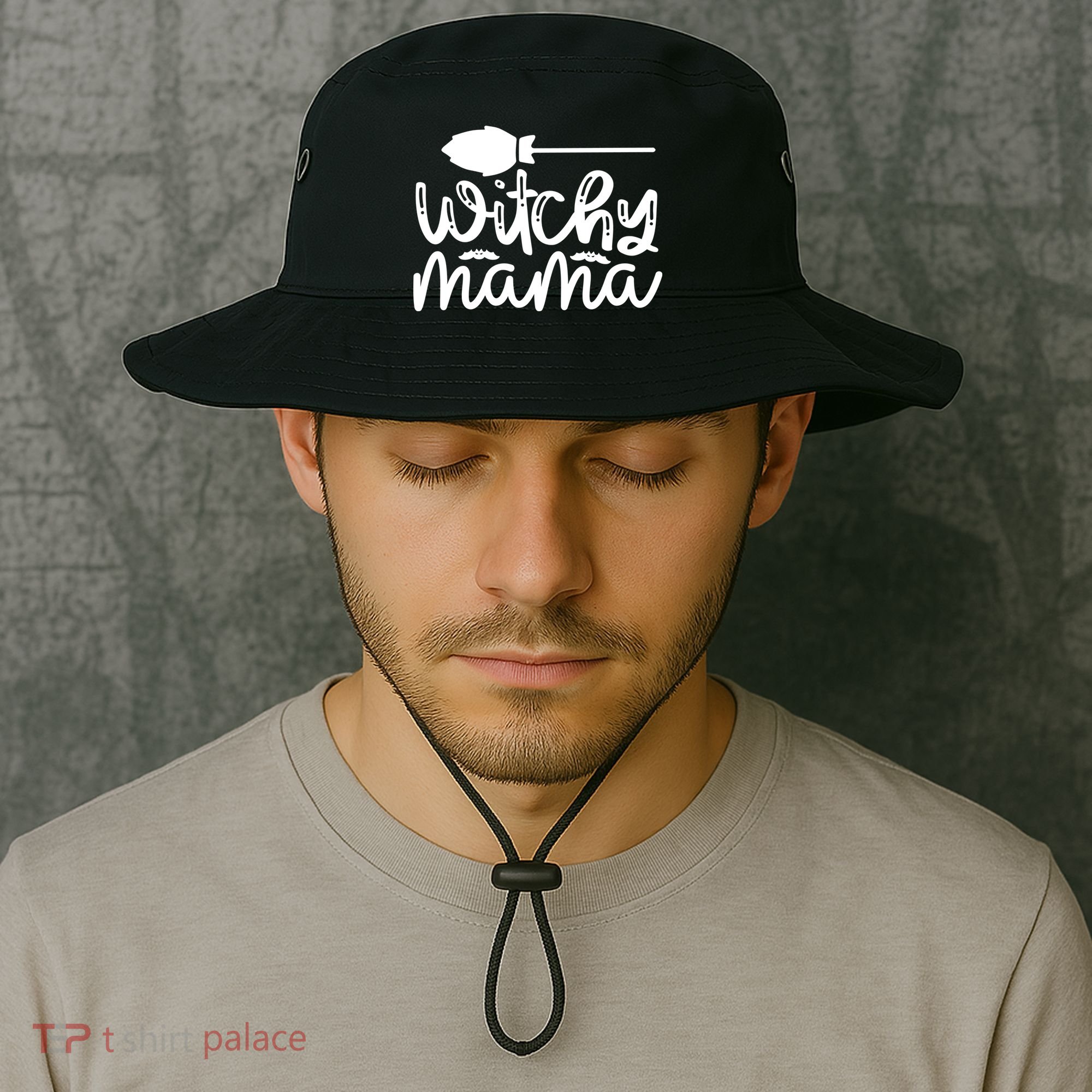 Witchy Mama Halloween Quote Bucket Hat