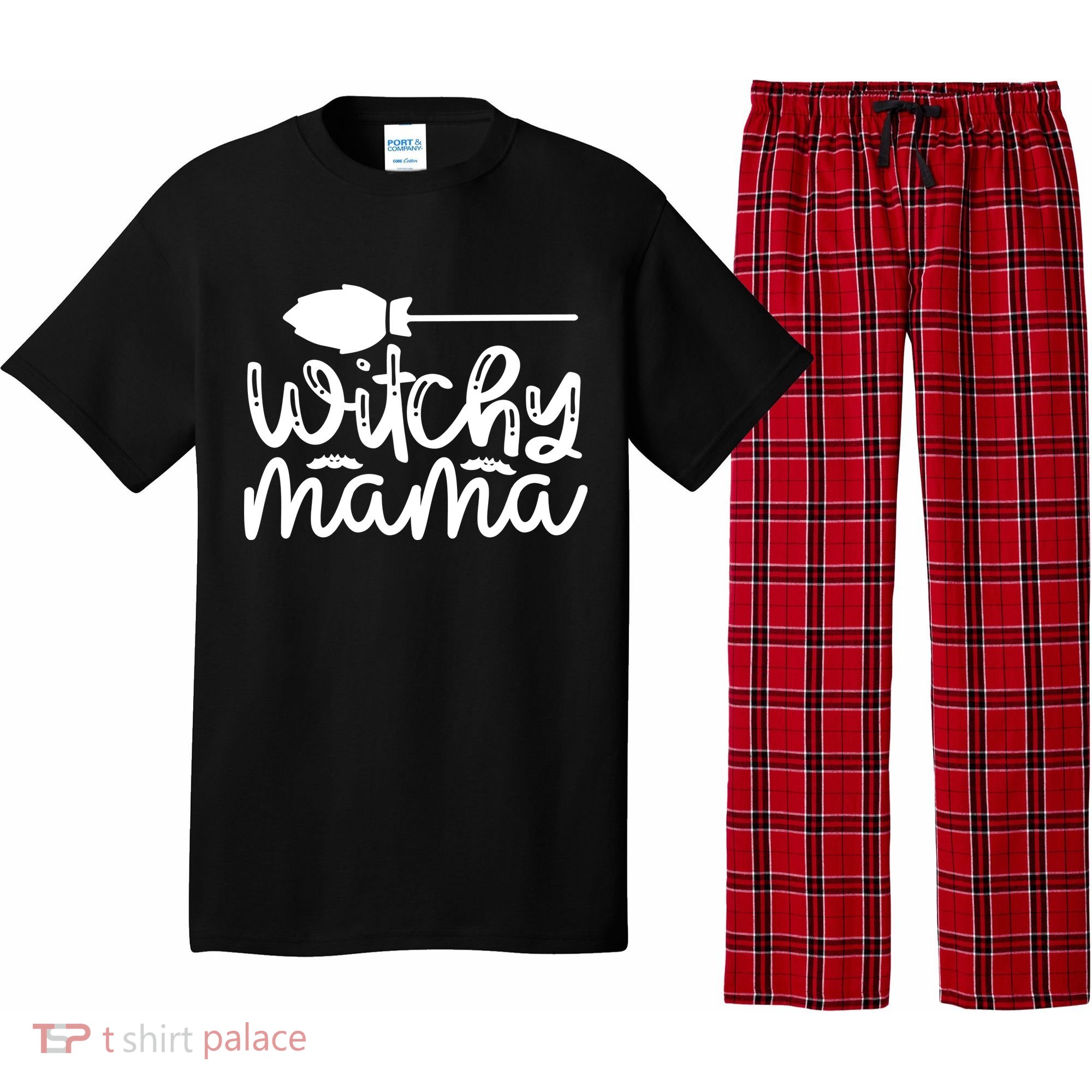 Witchy Mama Halloween Quote Pajama Set